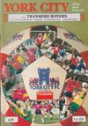 York City v Tranmere Rovers Match Programme 1991-12-07