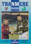 Tranmere Rovers v Cremonese Match Programme 1992-11-24