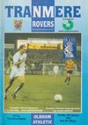 Tranmere Rovers v Oldham Athletic Match Programme 1993-01-12