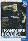Tranmere Rovers v AFC Bournemouth Match Programme 2007-12-08