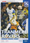 Tranmere Rovers v Yeovil Match Programme 2008-01-26