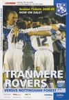 Tranmere Rovers v Nottingham Forest Match Programme 2008-04-12