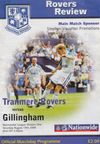 Tranmere Rovers v Gillingham Match Programme 2000-08-19