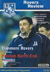 Tranmere Rovers v Preston North End Match Programme 2001-03-06