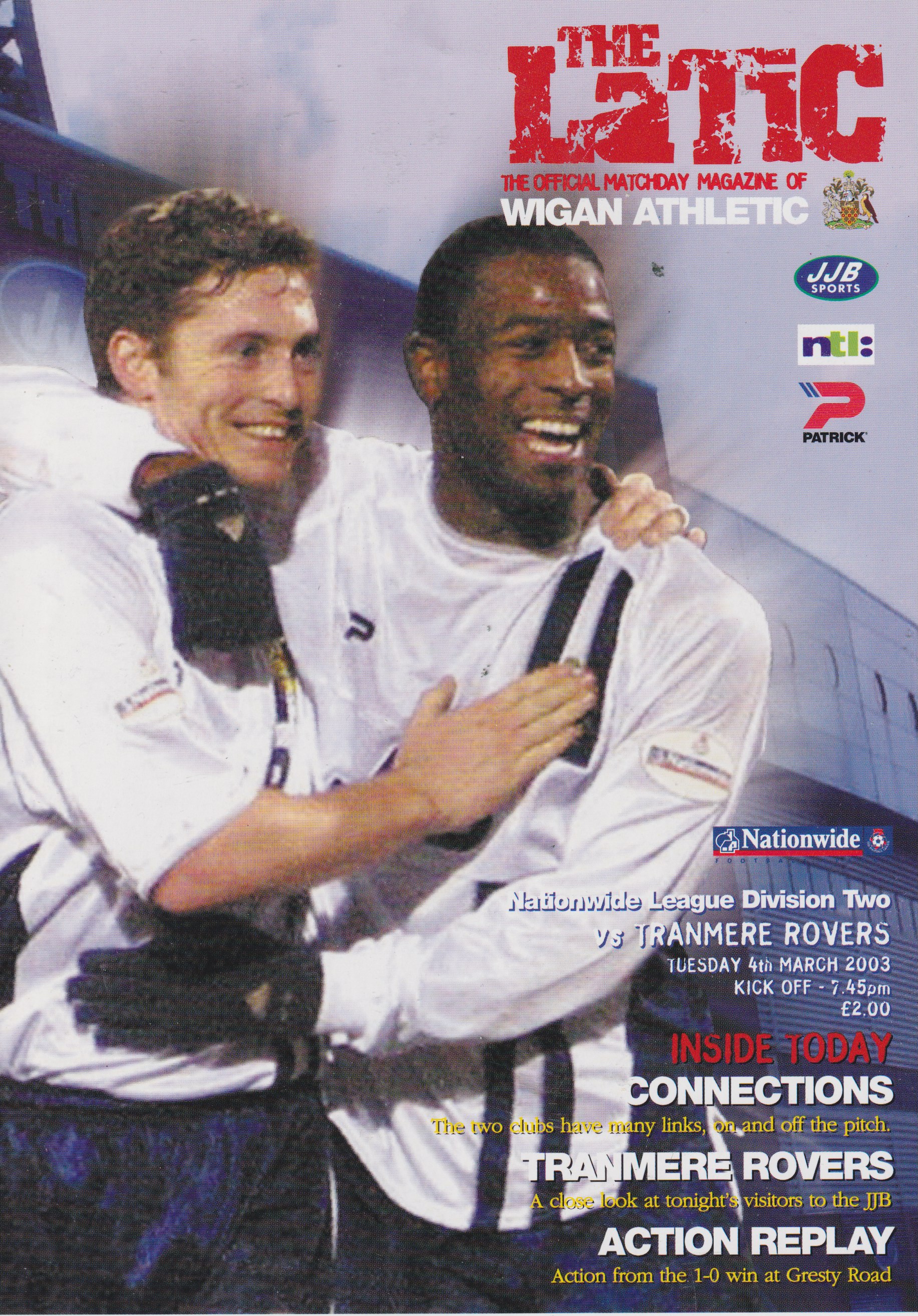 Match Programme For {home}} 0-0 Tranmere Rovers, League, 2003-03-04