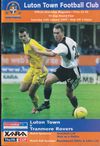 Luton Town v Tranmere Rovers Match Programme 2004-01-24