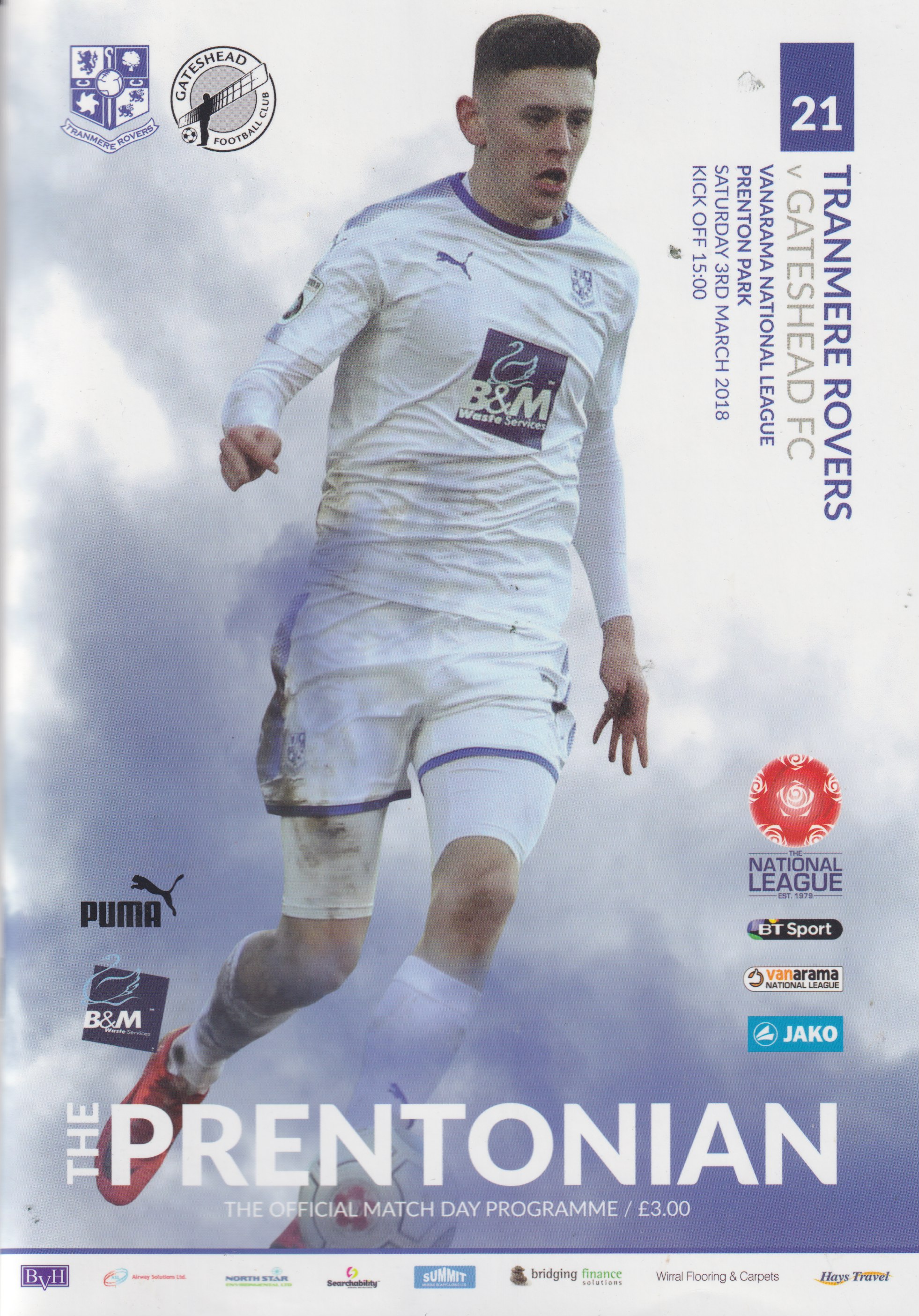 Match Programme For {home}} 4-2 Gateshead, Conference, 2018-04-10
