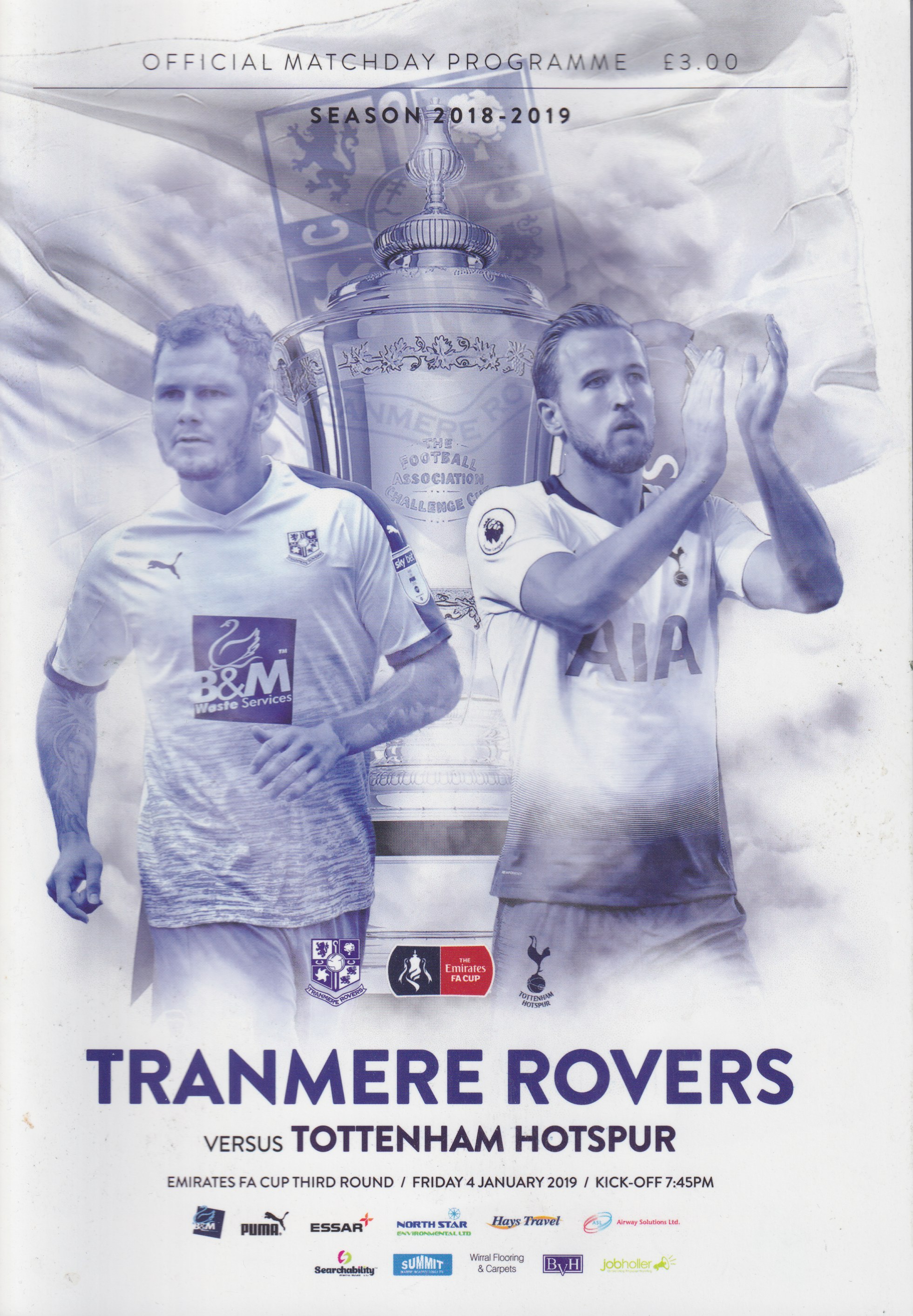 Match Programme For {home}} 0-7 Tottenham Hotspur, FA Cup, 2019-01-04