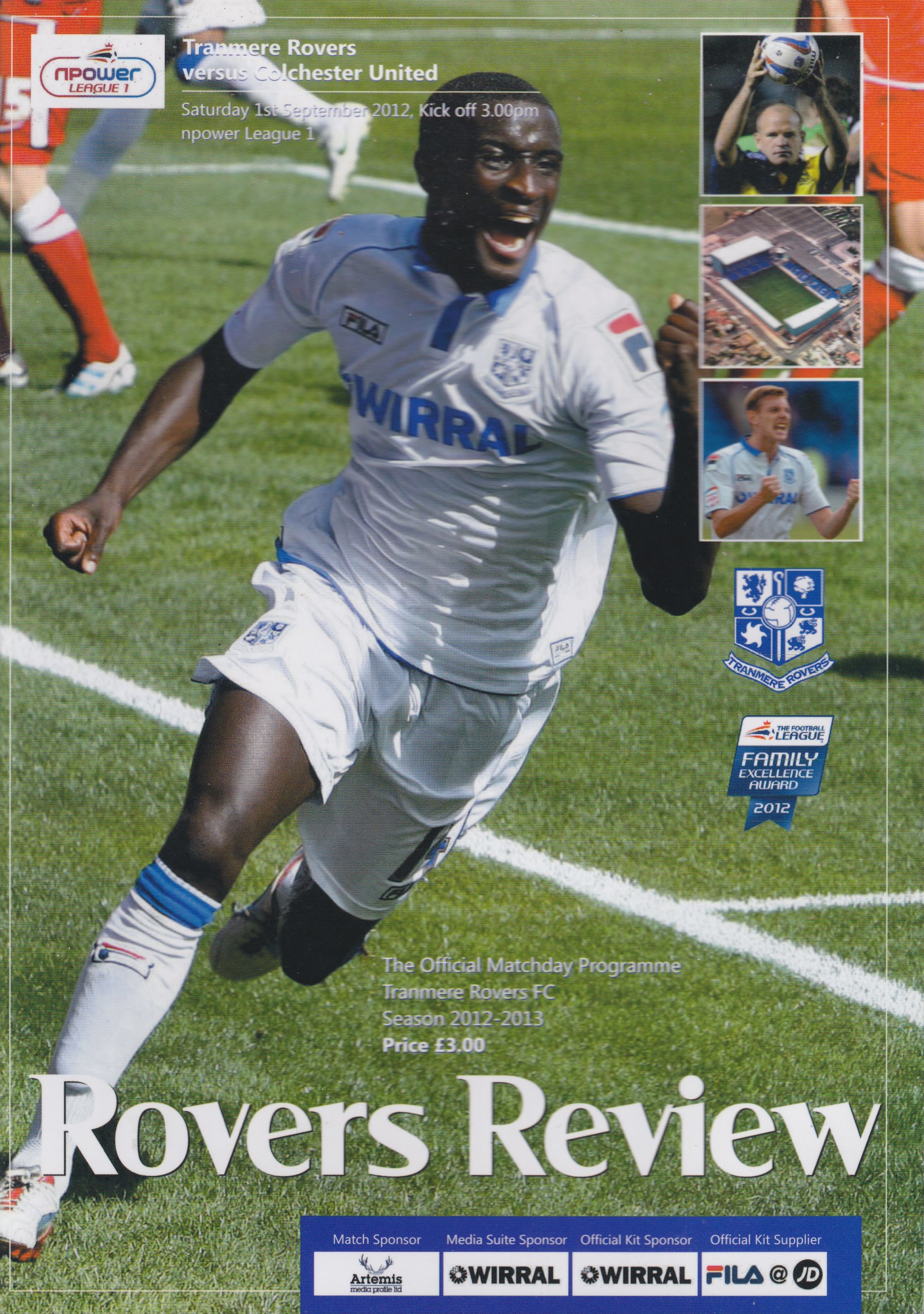 Match Programme For {home}} 4-0 Colchester United, League, 2012-09-01