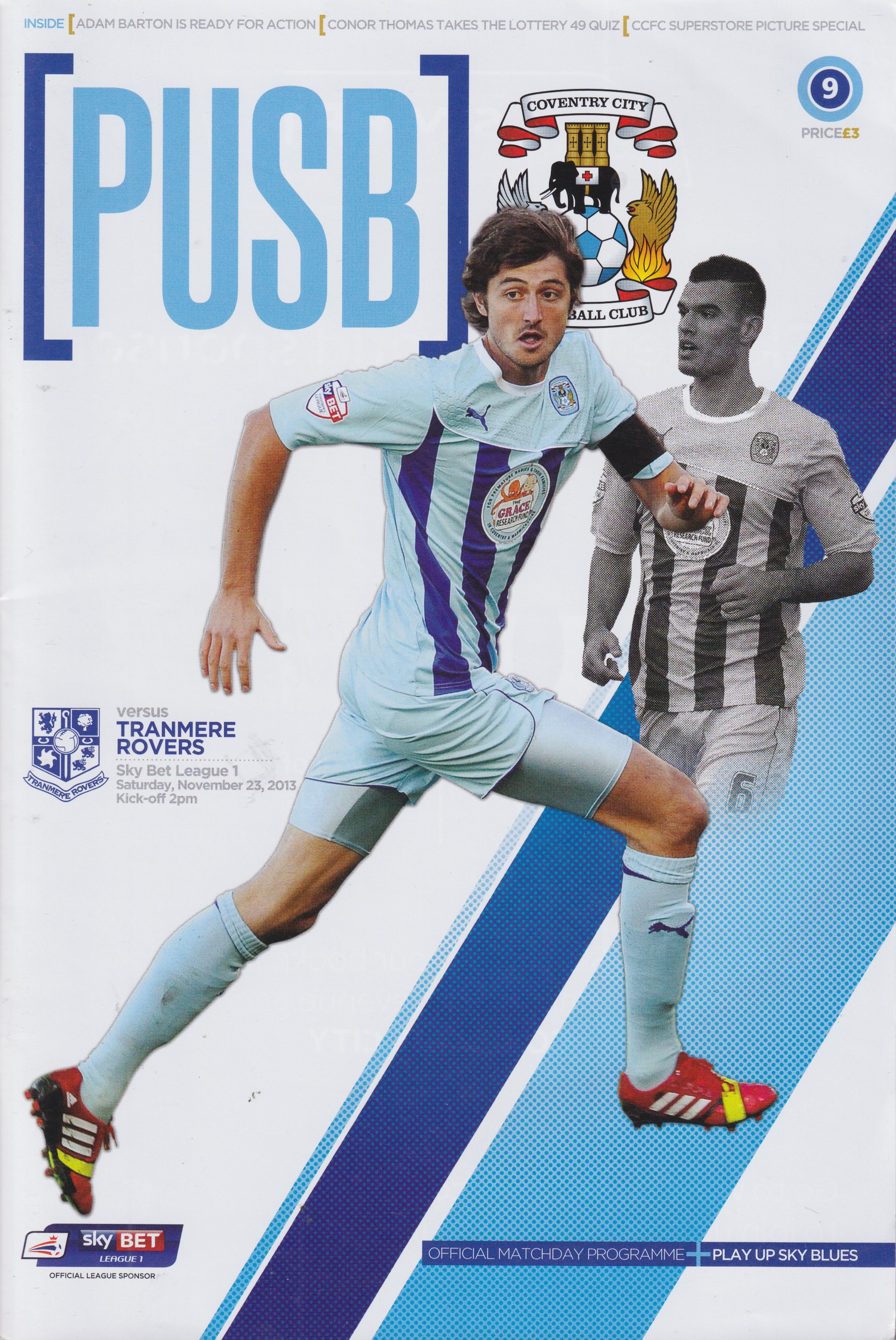 Match Programme For {home}} 1-5 Tranmere Rovers, League, 2013-11-23