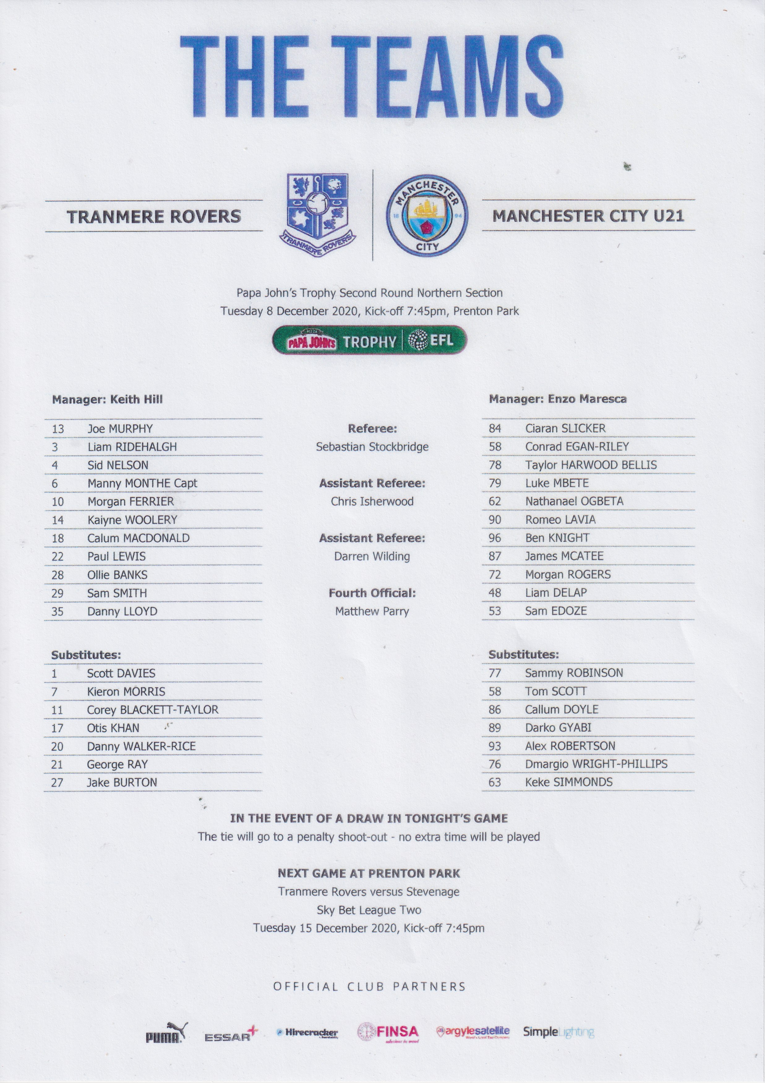 Match Programme