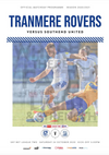 Tranmere Rovers v Southend United Match Programme 2020-10-24