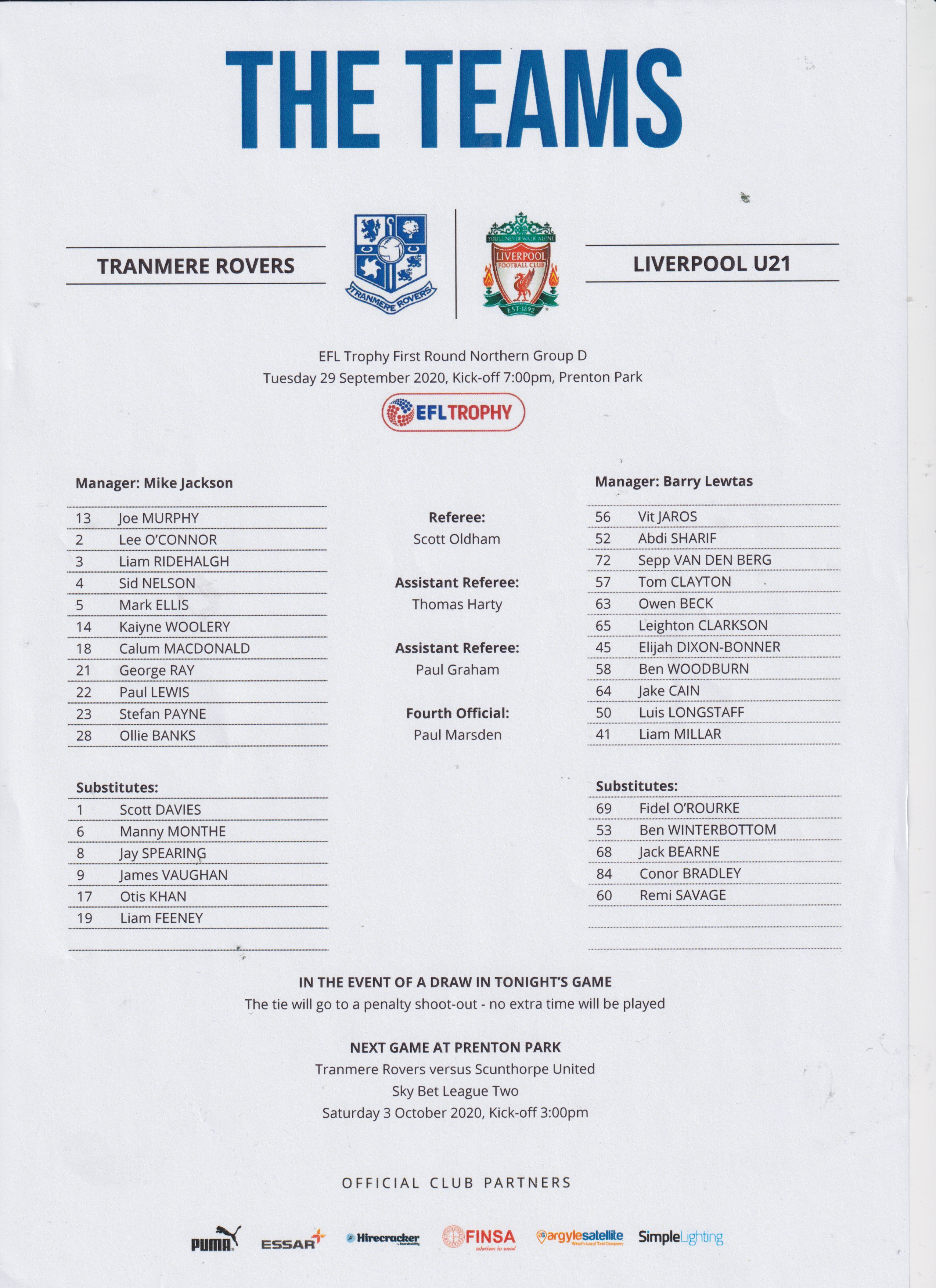 Match Programme