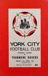 York City v Tranmere Rovers Match Programme 1967-04-21