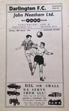 Darlington v Tranmere Rovers Match Programme 1964-03-30