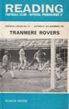 Reading v Tranmere Rovers Match Programme 1967-12-23