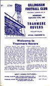 Gillingham v Tranmere Rovers Match Programme 1967-09-27